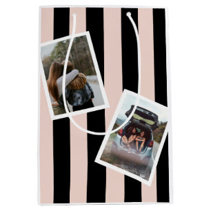 Sac Cadeau Moyen Pink Best Friends Photo Anniversaire