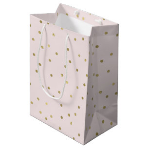 Sac Cadeau Moyen Pink Blush Gold Sparkt Confetti