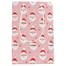 Pink Retro Santa Clause Wrapper Papier