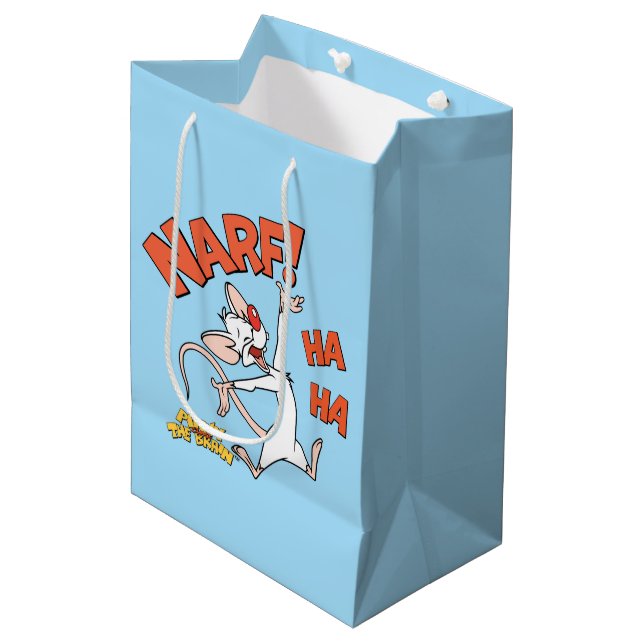 Sac Cadeau Moyen Pinky et le cerveau | Pinky "Narf !" (Devant Angle)