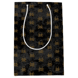 Sac Cadeau Moyen Pirate d'or noir Motif