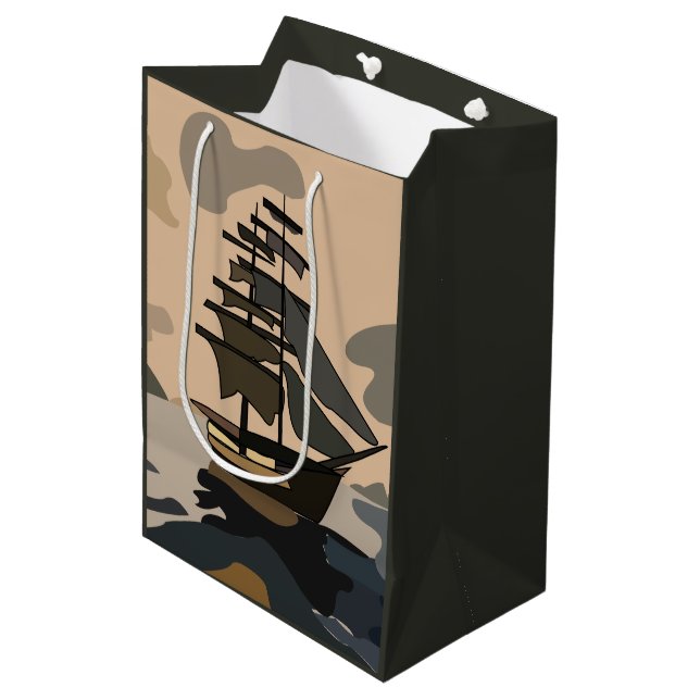 Sac Cadeau Moyen Pirate Pirate Navire Aventure Pirate (Devant Angle)