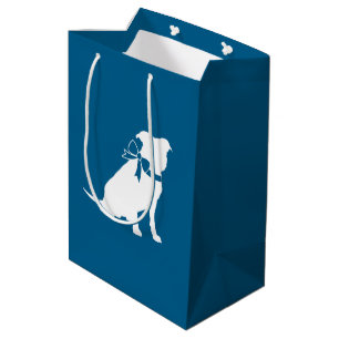 Sac Cadeau Moyen Pit Bull Baby shower Pitbull Chien Blue Boy