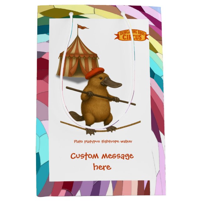 Sac Cadeau Moyen Plato platypus tightrope walker (Devant)