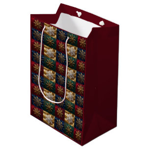 Sac Cadeau Moyen Pneus d'or sur l'image Velvet