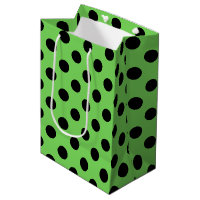 Pois noirs sur vert citron