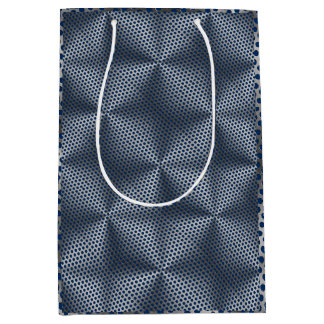 Sac Cadeau Moyen Pois sur plaque métallique 01x4 DBlue BG