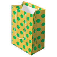 Pois verts sur jaune