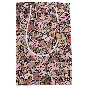 Sac Cadeau Moyen poitrine femme neutre