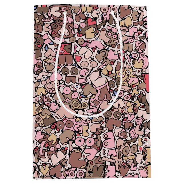 Sac Cadeau Moyen poitrine femme neutre (Devant)