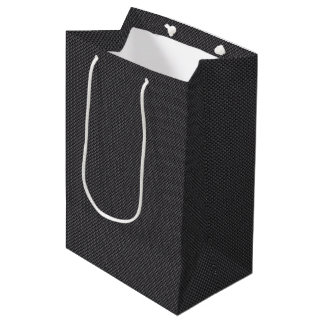 Sac Cadeau Moyen Polymère noir et gris de fibre de carbone