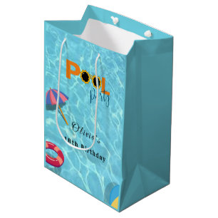 Sac Cadeau Moyen Pool Anniversaire de fête thème
