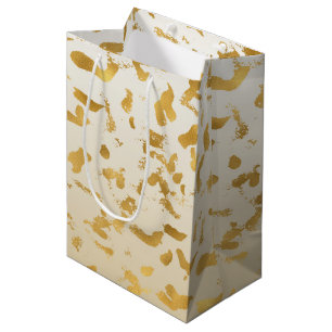 Sac Cadeau Moyen Poster de animal Ombre blanc or