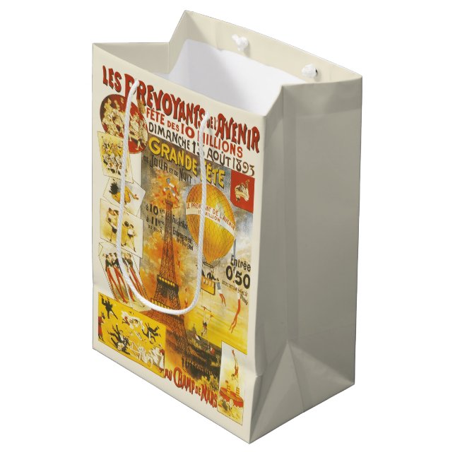 Sac Cadeau Moyen Poster de la foire Antique Grand Fete (Devant Angle)