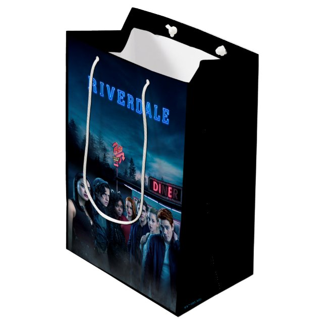 Sac Cadeau Moyen Poster de Riverdale Outside Pop's Diner (Devant Angle)