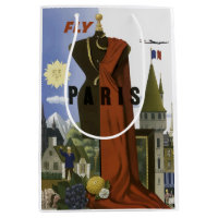 Poster du Vintage voyage Fly Paris France