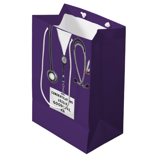 Sac cadeau moyen pour les étudiants en soins infir (Devant Angle)