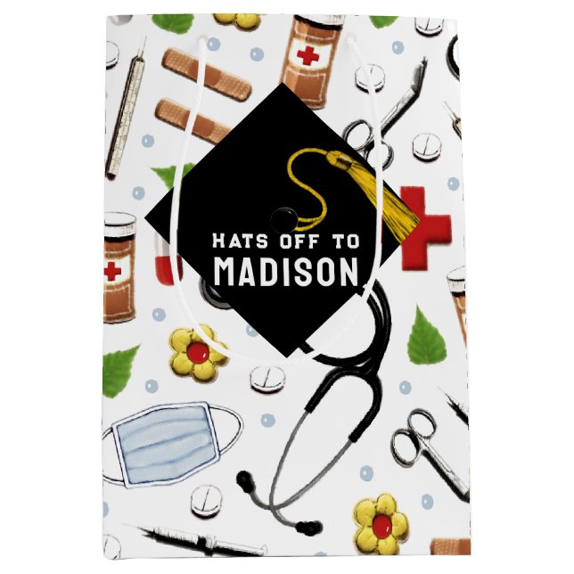 Sac cadeau moyen pour l'infirmière (Devant)