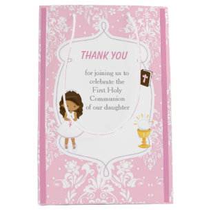 Sac Cadeau Moyen Première Communion Africaine Américaine fille Merc