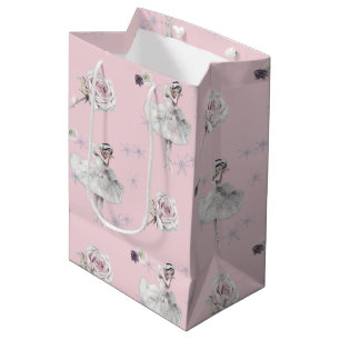 Sac Cadeau Moyen Prima Ballerina Swan et Roses