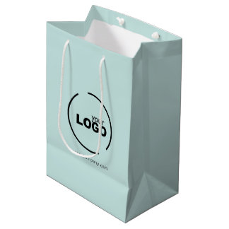 Sac Cadeau Moyen Professionnel Moderne Logo d'entreprise Lumière Tu