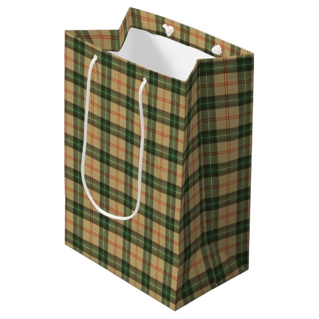 Sac Cadeau Moyen Province de la Saskatchewan Tartan original (Devant Angle)