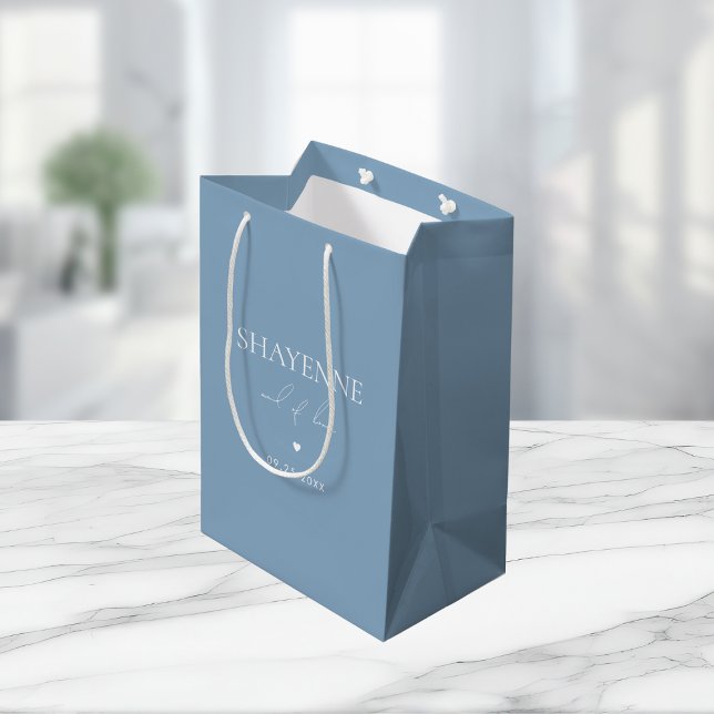 Sac Cadeau Moyen Quelque chose de bleu avant de faire la demoiselle (Créateur téléchargé)