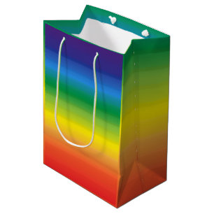 Sac Cadeau Moyen Rainbow Ombre Modern Bold Pride