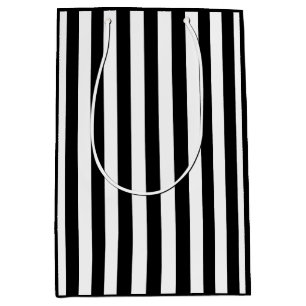 Sac Cadeau Moyen Rayure noir et blanc