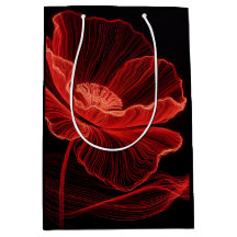 Red Poppy Line Art
