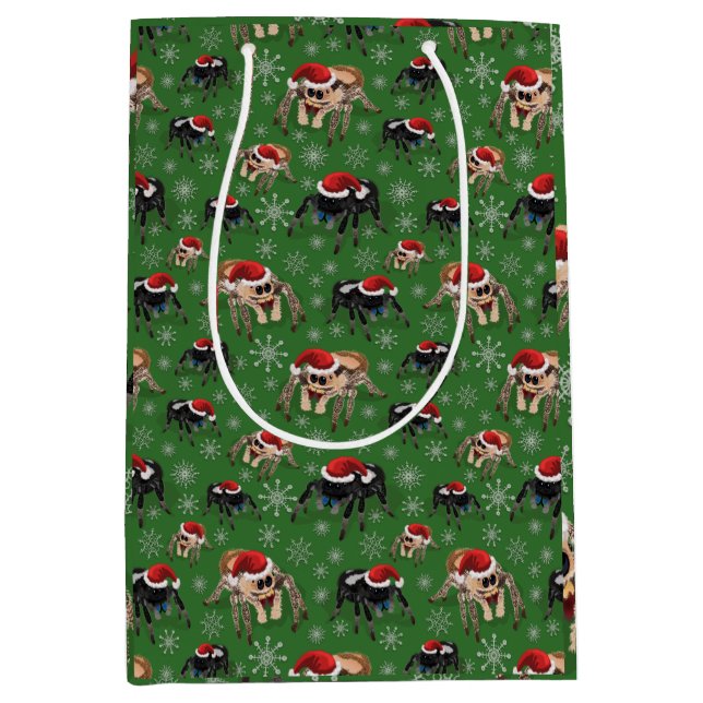 Sac Cadeau Moyen Regal Jumping Spider Phiddipus Regius Holiday Moss (Devant)