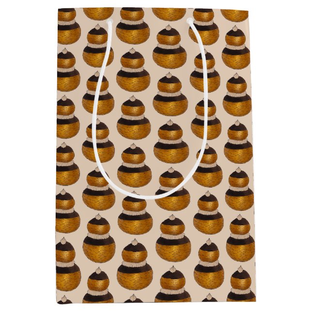 Sac Cadeau Moyen Religieuse, dessert français à base de pâte à chou (Devant)