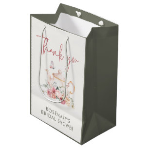 Sac Cadeau Moyen Remerciement pour Baby Shower Thème Thé