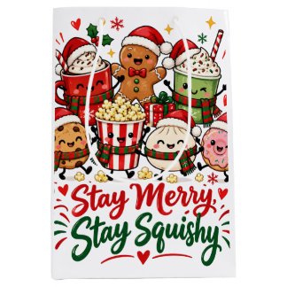Sac Cadeau Moyen Restez Joyeux Restez Douillet Noël Chocolat Chaud