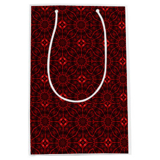 Sac Cadeau Moyen Résumé Rouge Abstrait