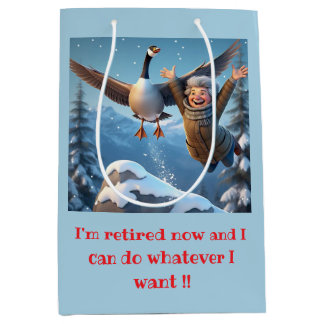 SAC CADEAU MOYEN " RETRAITÉ ET HEUREUX "