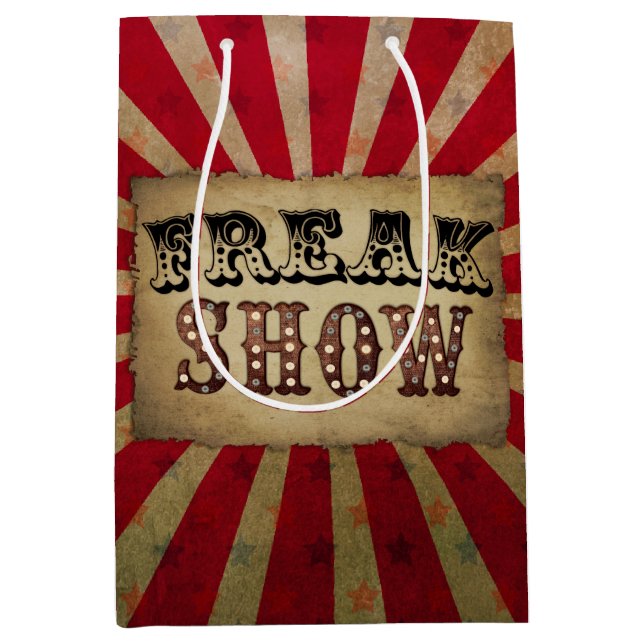 Sac Cadeau Moyen Retro Circus Poster FreShow (Devant)