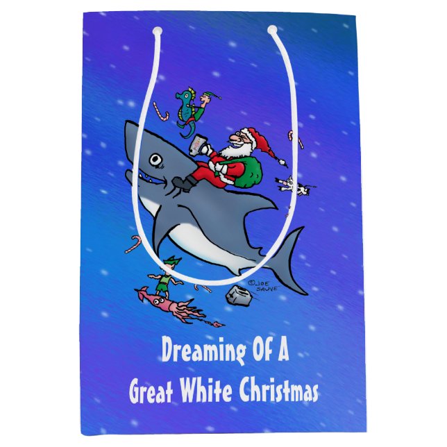 Sac Cadeau Moyen Rêver D'Une Grande Personnalité De Noël De Requin  (Devant)