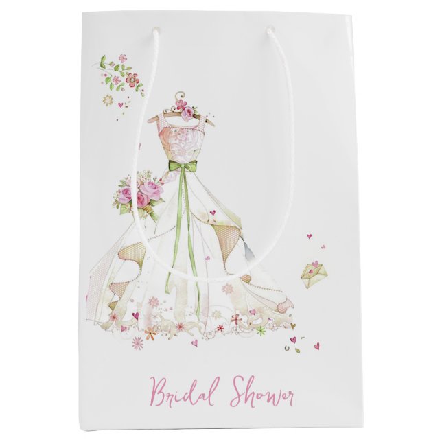 Sac Cadeau Moyen Robe Mariage Fête des mariées (Devant)
