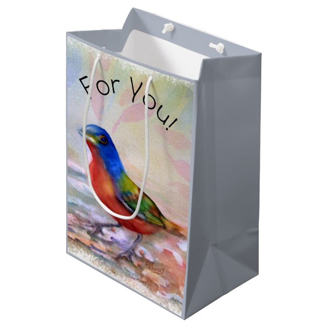 Sac Cadeau Moyen Robin de ressort (Devant Angle)