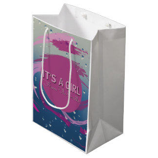 Sac Cadeau Moyen Romantique Fuchsia & Soft Pink Brusch