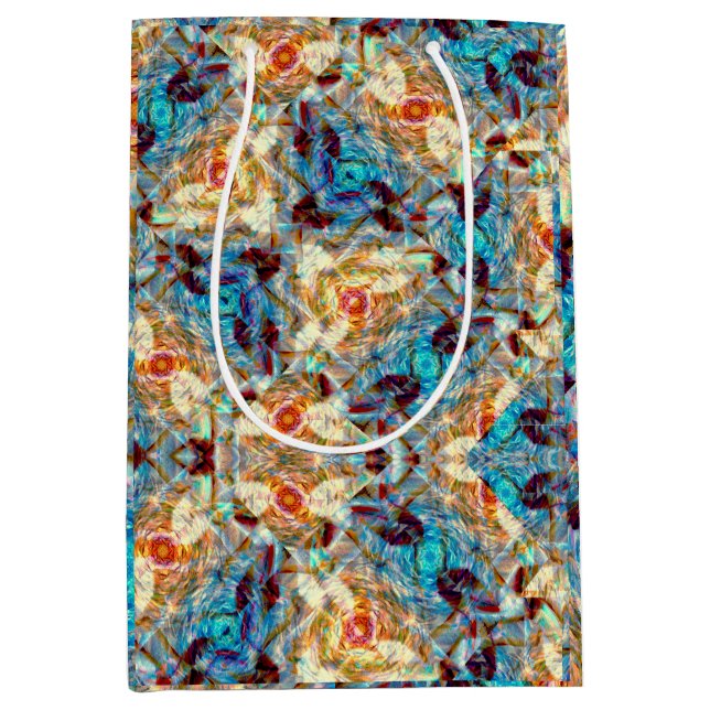 Sac Cadeau Moyen Rose Prism Whirl (Devant)