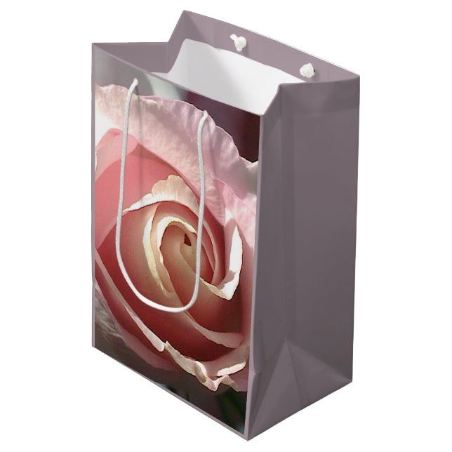 Sac Cadeau Moyen Rose rose clair (Devant Angle)