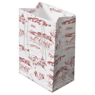 Sac Cadeau Moyen Rouge et blanc de Chattanooga Toile