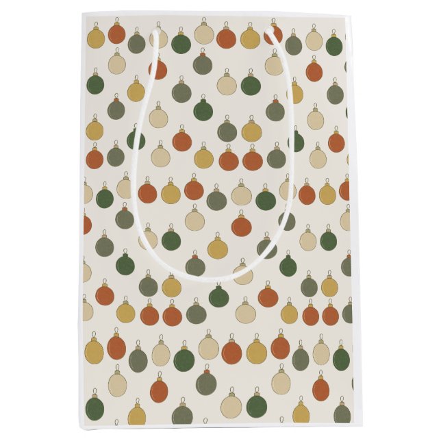 Sac Cadeau Moyen Round Baubles Pattern			 (Devant)