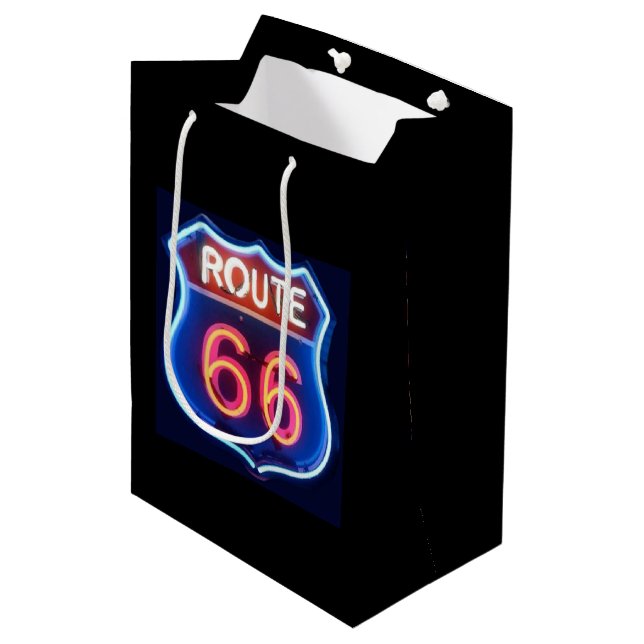 Sac Cadeau Moyen Route 66 (Devant Angle)