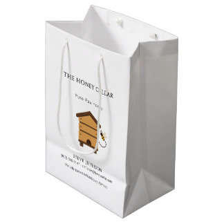 Sac Cadeau Moyen Rucher Apiculteur Miel Artisanal Ruches 