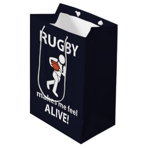 Sac Cadeau Moyen Rugby Me Fait Me Sentir Vivant Rugby