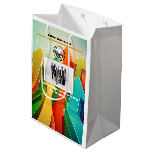 Sac Cadeau Moyen Sac-cadeau Cadeau d'entreprise (Ventes) (Dos Angle)