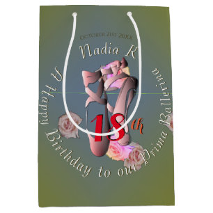 Sac Cadeau Moyen Sac-cadeau de chaussures de ballet rétro